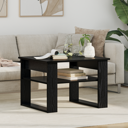 Coffee Table Black Oak 64 x 54 x 44 cm Engineered Wood