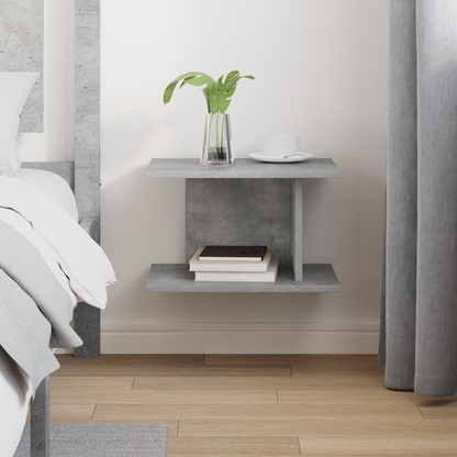 Bedside Table Concrete Grey 40 x 30 x 25 cm Engineered Wood