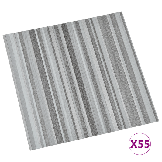 Flooring Planks 5.11 m² 55 pcs PVC Stripes