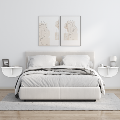 Wall Shelf Wall-mounted White 48 x 24 x 24 cm Engineered Wood