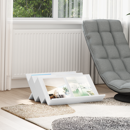Magazine Rack White 65 x 53 x 28.5 cm Engineered Wood