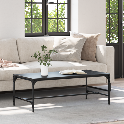 Coffee Table Black Oak 100 x 50 x 35 cm Engineered Wood