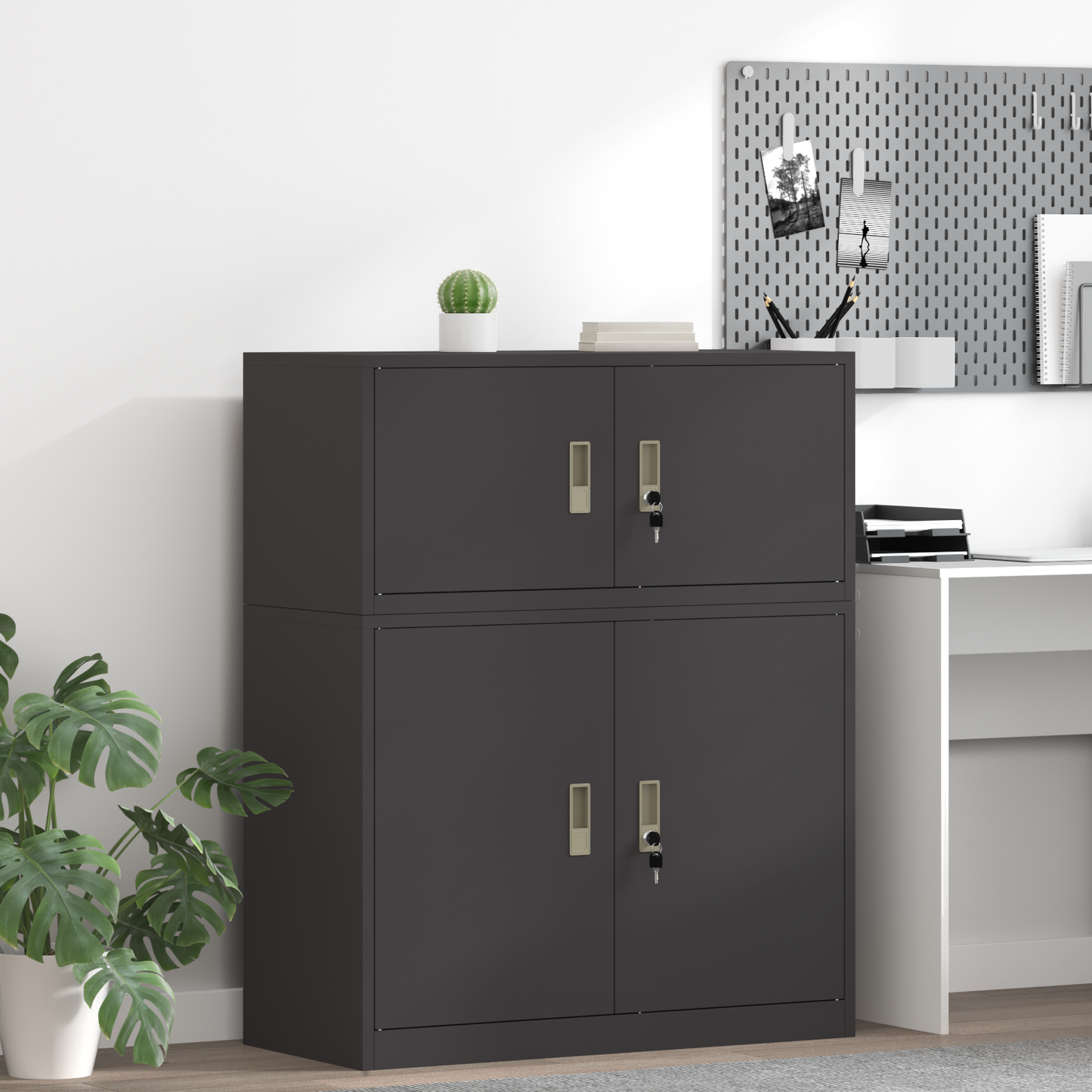 Storage Cabinet Black 90 x 40 x 40 cm Steel