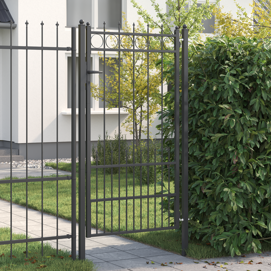 Fence Gate HORST Steel Black Lockable