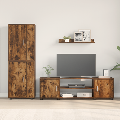 TV Cabinet Set Somoked Oak Engineered wood