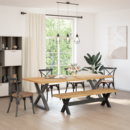 Dining Bench NOAIN 160 x 41 x 45 cm Solid Pine Wood Natural