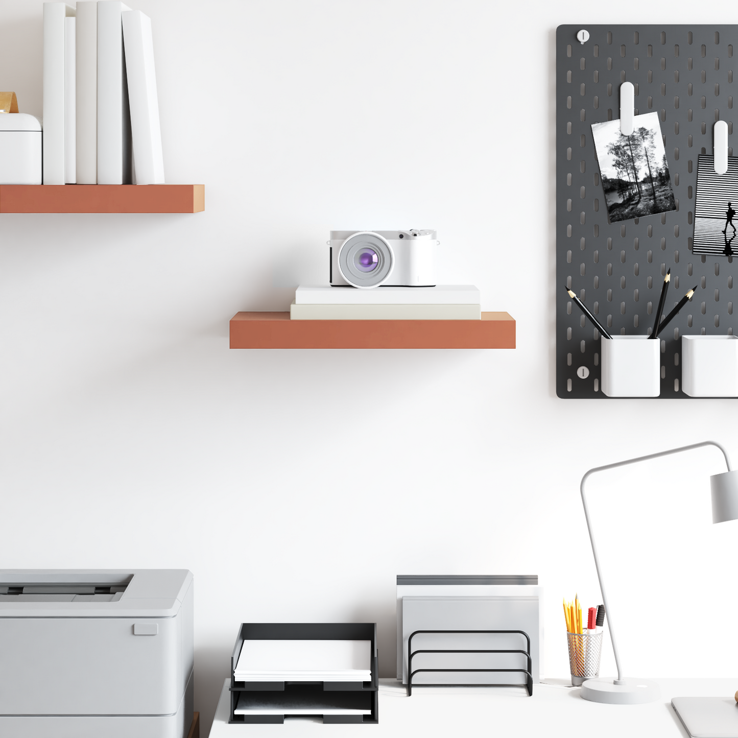 Wall Shelf Wall-mounted Red 40 x 23.5 x 4 cm Engineered Wood