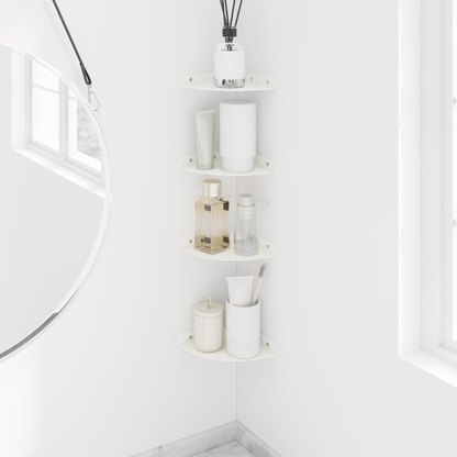 Floating Shelf with Shelf 4 pcs White 15 x 15 x 2 cm