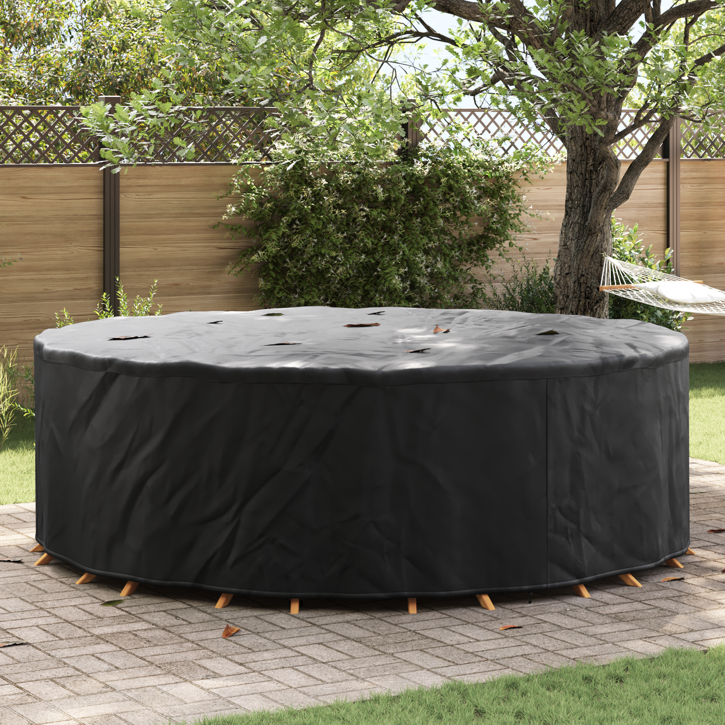Furniture Cover Black 279 x 279 x 71 cm 210D Oxford Fbric
