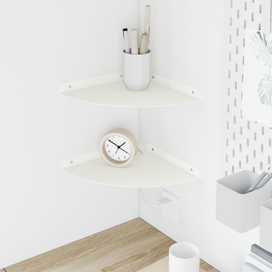 Floating Shelf with Shelf 2 pcs White 24 x 24 x 2 cm