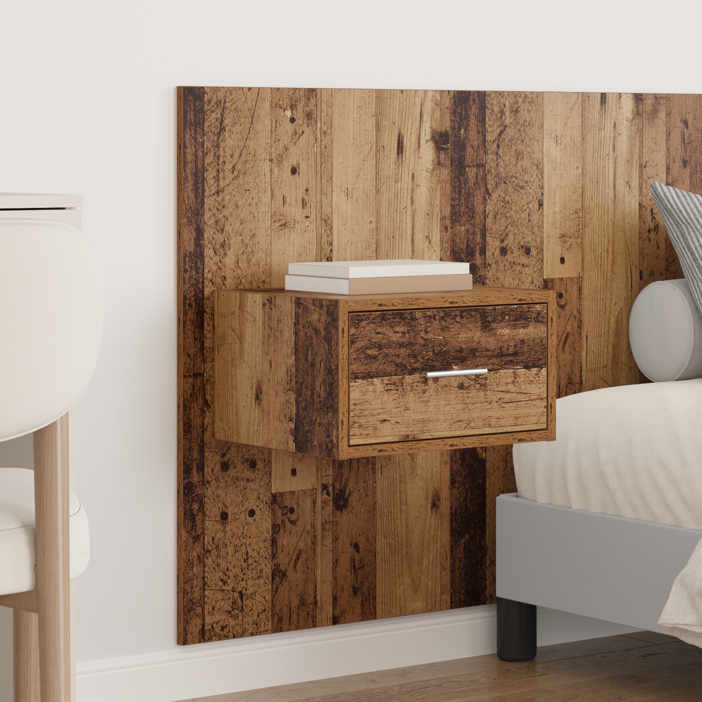 Headboard with Cabinet 3 pcs Old Wood Engineered Wood