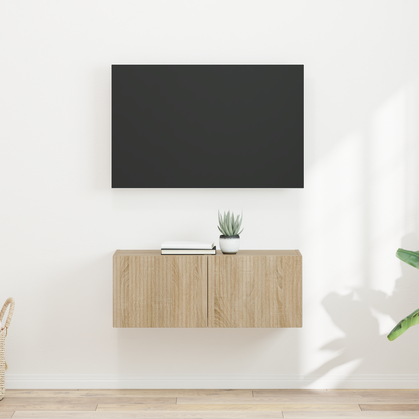 TV Wall Cabinet 2 pcs Sonoma 39 x 31 x 29.5 cm Engineered Wood