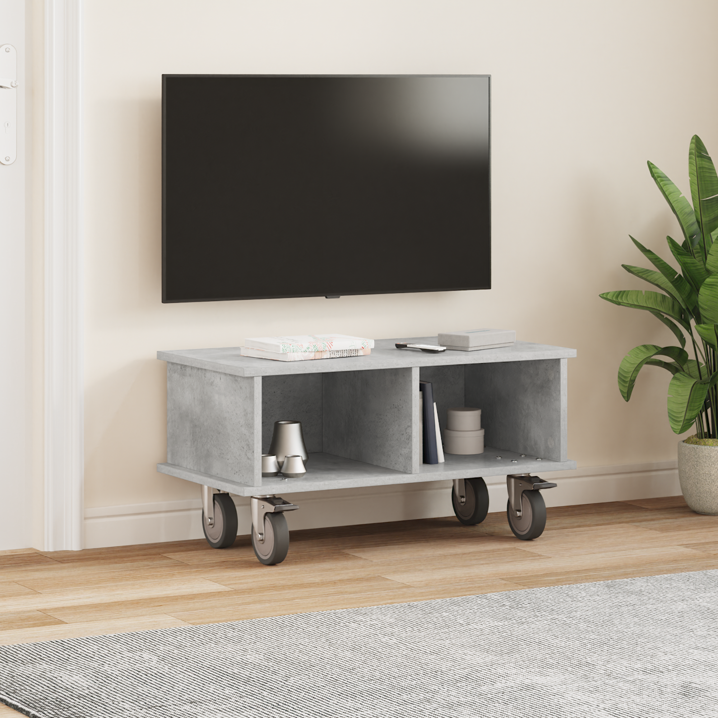 TV Stand Concrete Grey 68.5 x 35 x 35 cm Engineered Wood