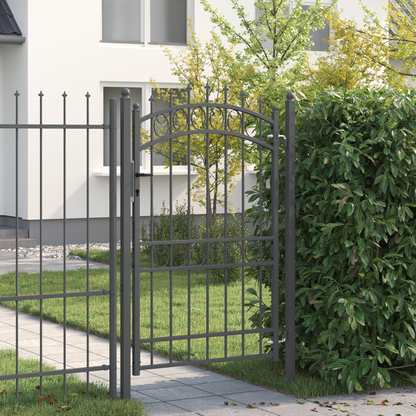 Fence Gate with Spikes EMMEN 200 x 100 cm Powder-coated steel