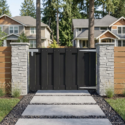 Garden Gate 100 x 60 cm WPC and Aluminium Black