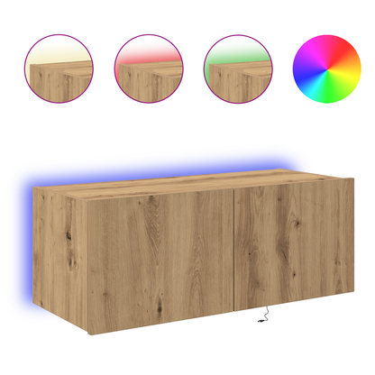 TV Wall Cabinet Artisan Oak 80 x 35 x 31 cm Engineered Wood