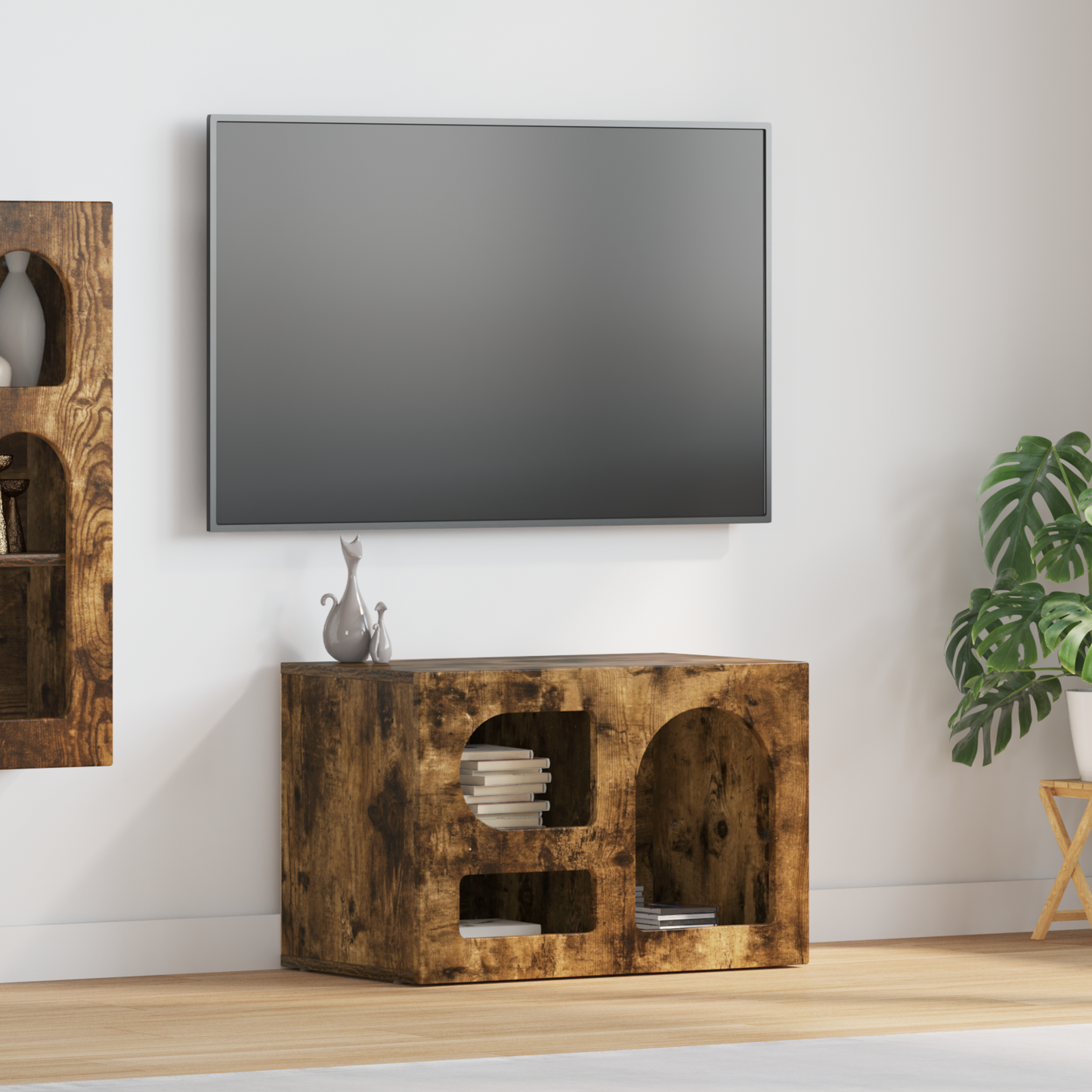 TV Cabinet Smoked Oak 60 x 35 x 40 cm Engineered Wood