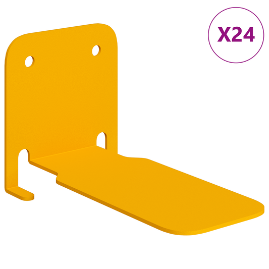 Invisible Floating Shelf Wall-Mounted 24 pcs Mustard Yellow