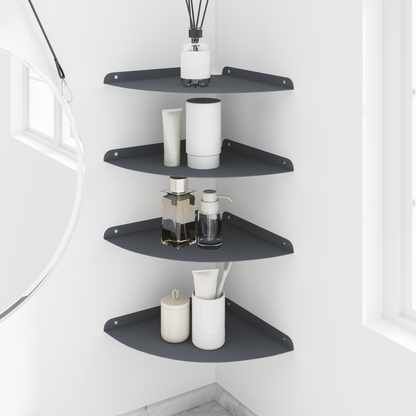 Floating Shelf with Shelf 4 pcs Anthracite 30 x 30 x 2 cm