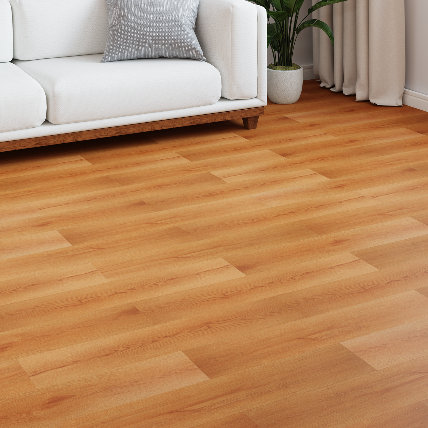 Laminate Flooring 5 pcs Beige 101 x 20 x 0.8 cm Engineered wood