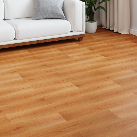 Laminate Flooring 5 pcs Beige 101 x 20 x 0.8 cm Engineered wood