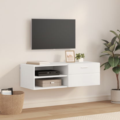 Wooden Cabinet White 100.5 x 39 x 30 cm Engineered Wood