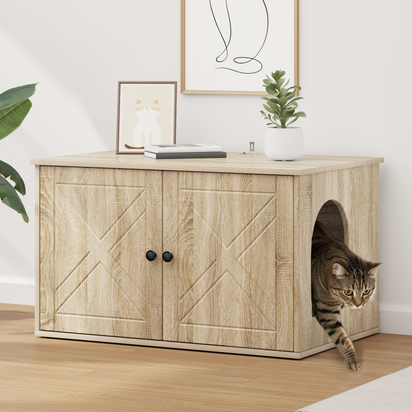 Cat House Sonoma 85 x 55 x 50.5 cm Engineered Wood