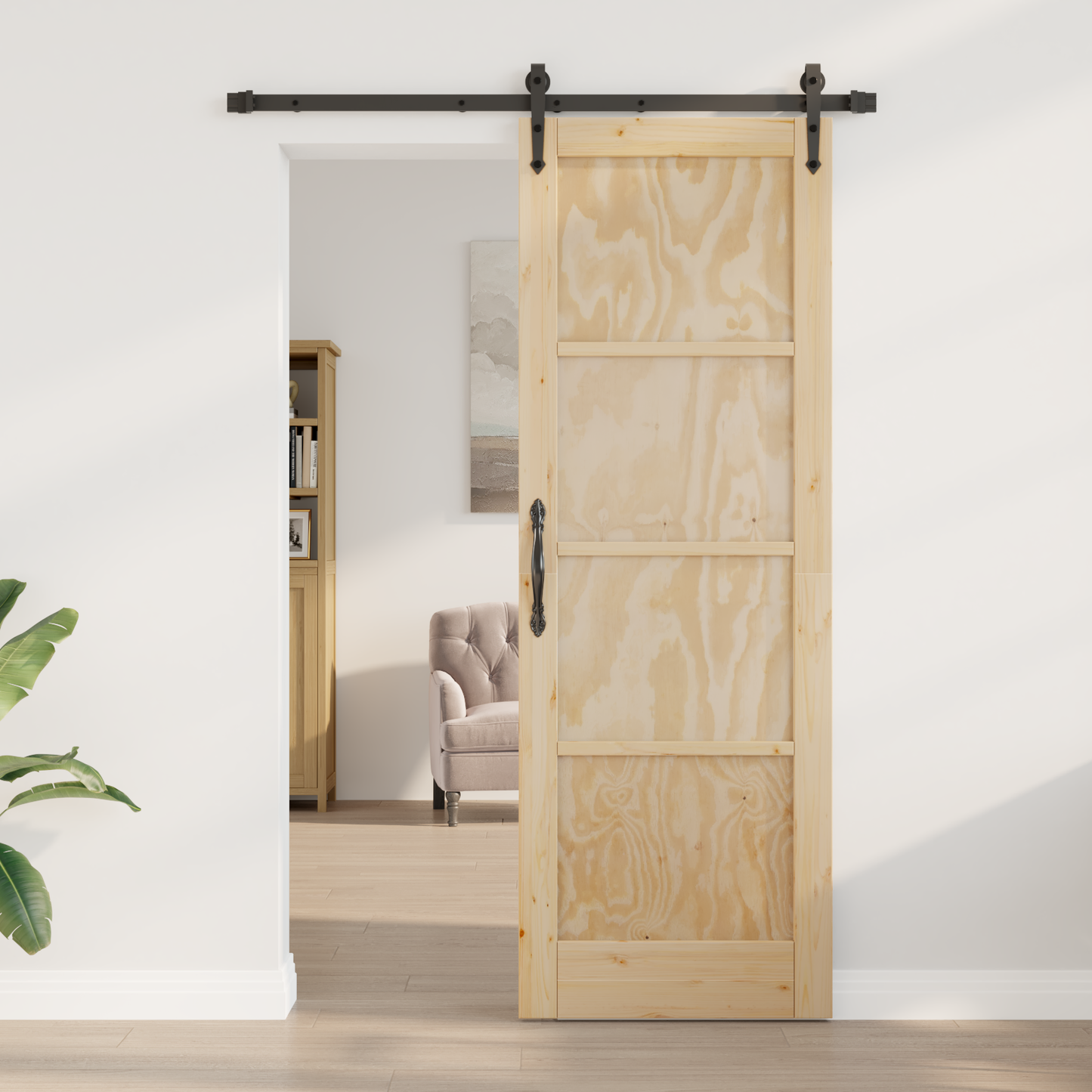 Sliding Door ORKDAL Natural 73.5 x 211 cm Solid Pine Wood