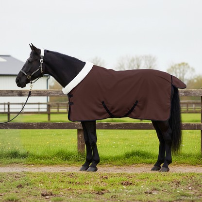 Horse Blanket Full Dark Brown 115 cm Polar fleece