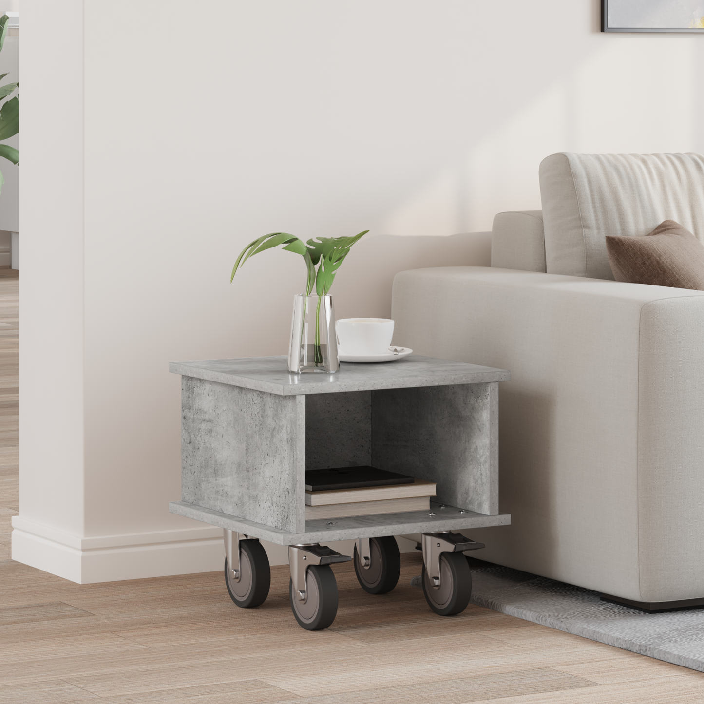 TV Stand Concrete Grey 37 x 35 x 35 cm Engineered Wood