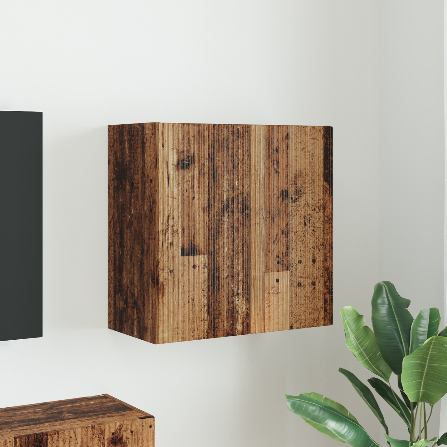 TV Wall Cabinet Old Wood 59.5 x 31 x 60 cm Engineered Wood