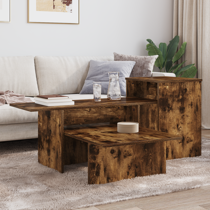 Console Table Smoked Oak 91.5 x 35 x 38.5 cm Engineered Wood