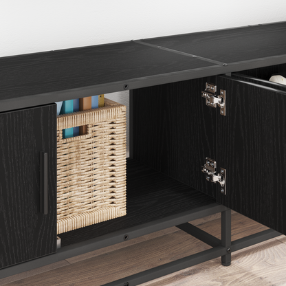 TV Units 2 pcs Black Oak 210 x 35 x 41 cm Engineered wood
