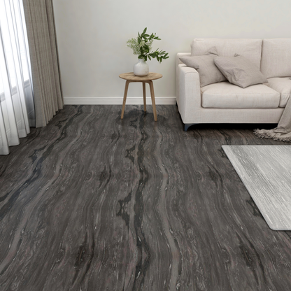 Flooring Planks 55 pcs Dark Grey 5.11 m² PVC