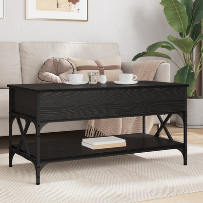 Coffee Table Black Oak 100 x 50 x 50 cm Engineered Wood