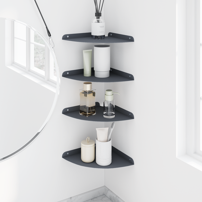 Corner Floating Shelf Corner Mount 4 pcs Anthracite
