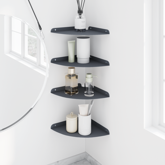 Floating Shelf with Shelf 4 pcs Anthracite 24 x 24 x 2.3 cm