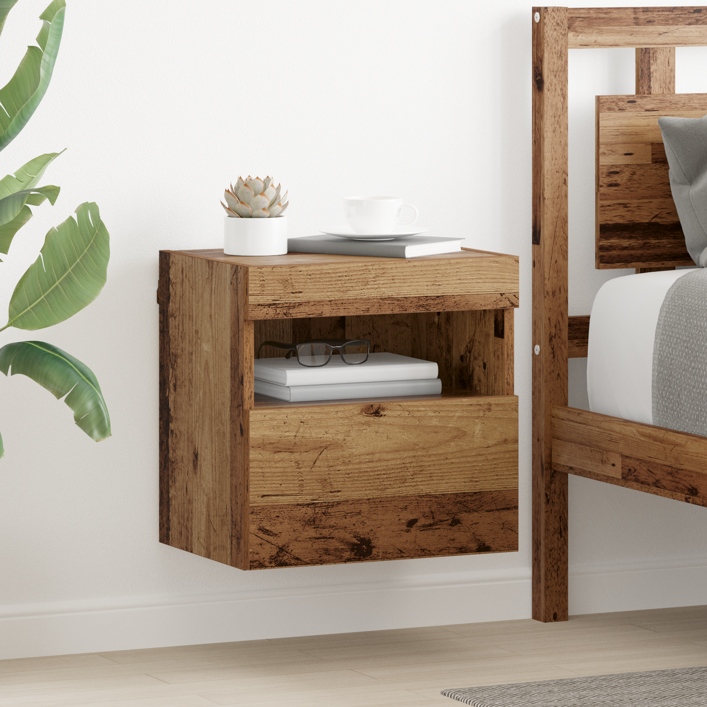TV Wall Cabinet Old Wood 40 x 30 x 40 cm Engineered Wood