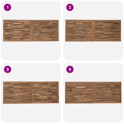 Bed Headboard Natural Solid Teak Wood