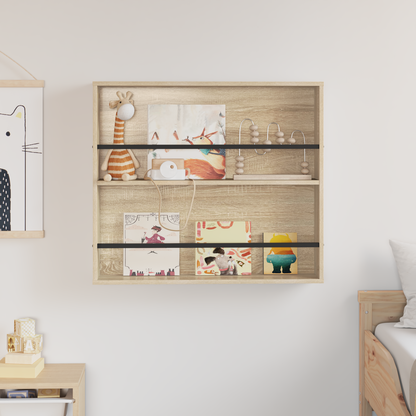 Magazine Rack Sonoma Oak 80 x 12 x 70 cm Engineered Wood