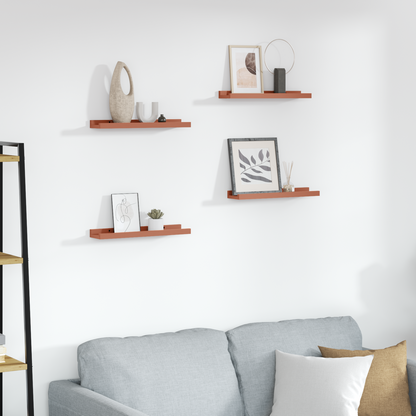 Wall Shelf with Shelf 4 pcs Red 40 x 9 x 3 cm Engineered Wood