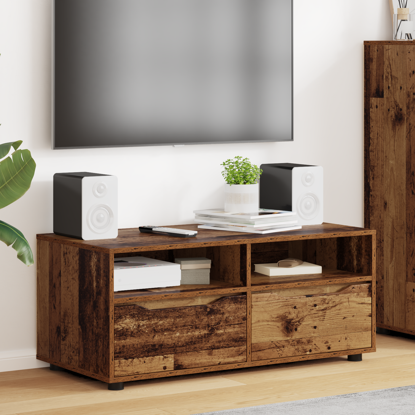 TV Cabinet Old Wood 100 x 48 x 43 cm Engineered Wood