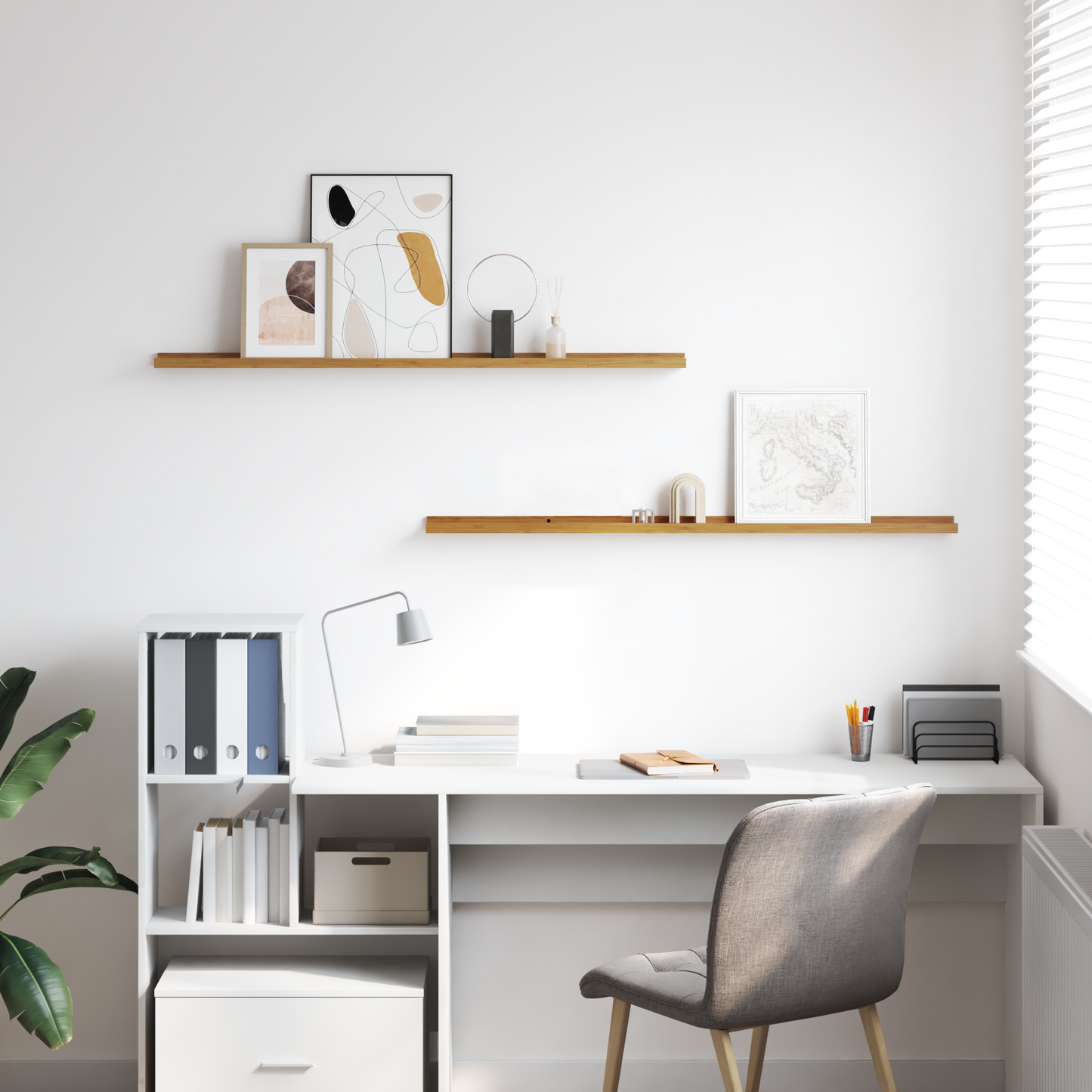 Wall Shelf 2 pcs Beige 115 x 9 x 3 cm Engineered Wood