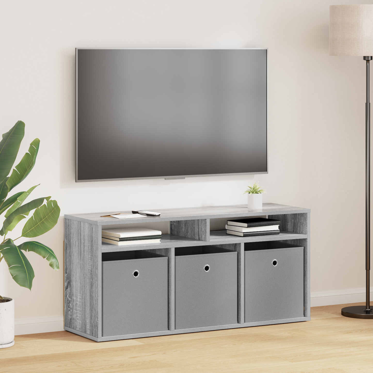 Lowboard with Drawer Grey Sonoma 102 x 32 x 48.5 cm