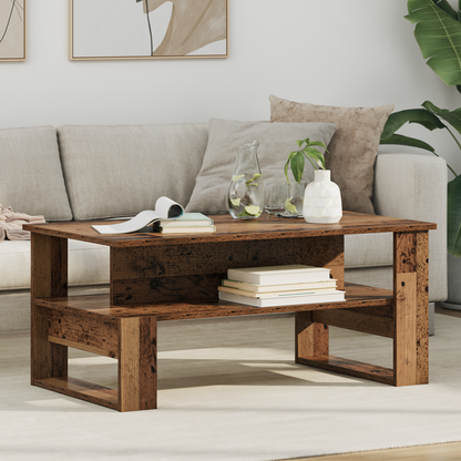Coffee Table Old Wood 90 x 50 x 40 cm Engineered Wood