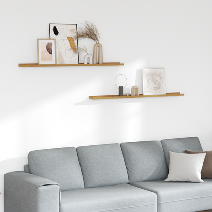 Wall Shelf 2 pcs Beige 115 x 9 x 3 cm Engineered Wood