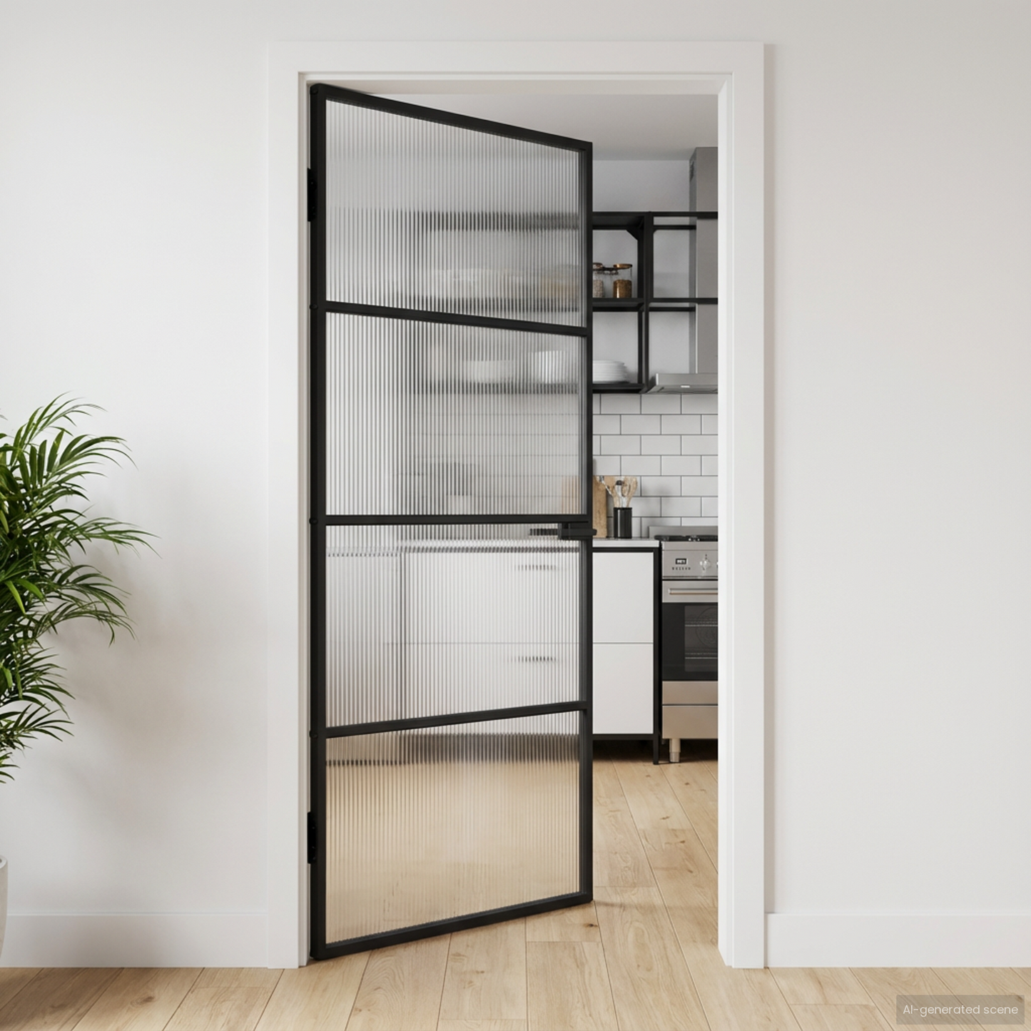 Home Door 102 x 201.5 x 3.5 cm Aluminium and Tempered Glass