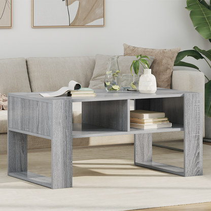 Coffee Table Grey Sonoma 92 x 53 x 45 cm Engineered Wood