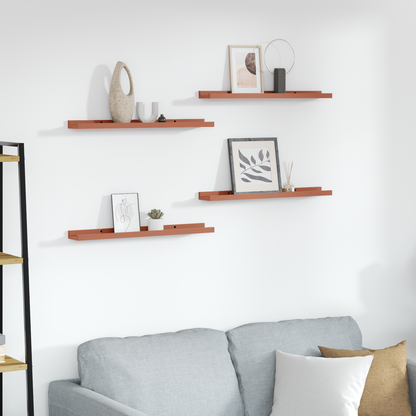 Wall Shelf with Shelf 4 pcs Red 60 x 9 x 3 cm Engineered Wood
