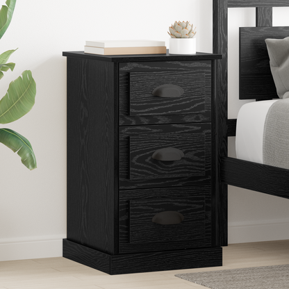 Bedside Cabinet Black Oak 39 x 39 x 67.5 cm Engineered Wood